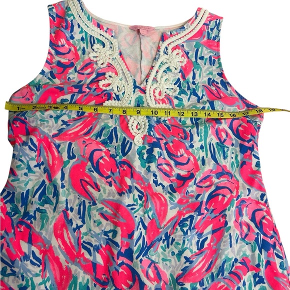 Lilly Pulitzer Harper Shift Dress in Cosmic Coral Cracked Up Lobster Print Large - Picture 8 of 10